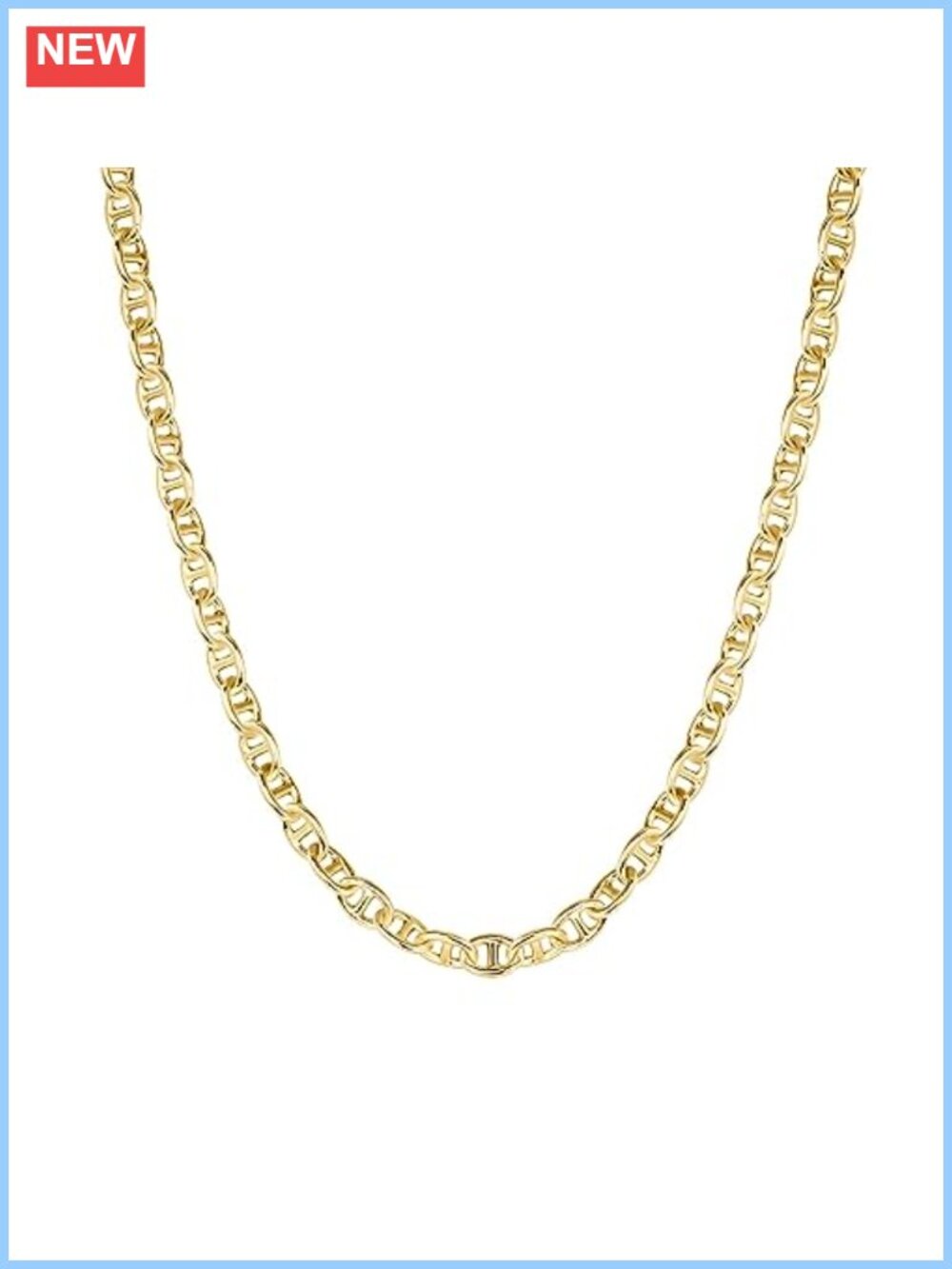 14K Gold Plated Link Chain Necklace Layering Choker for Women